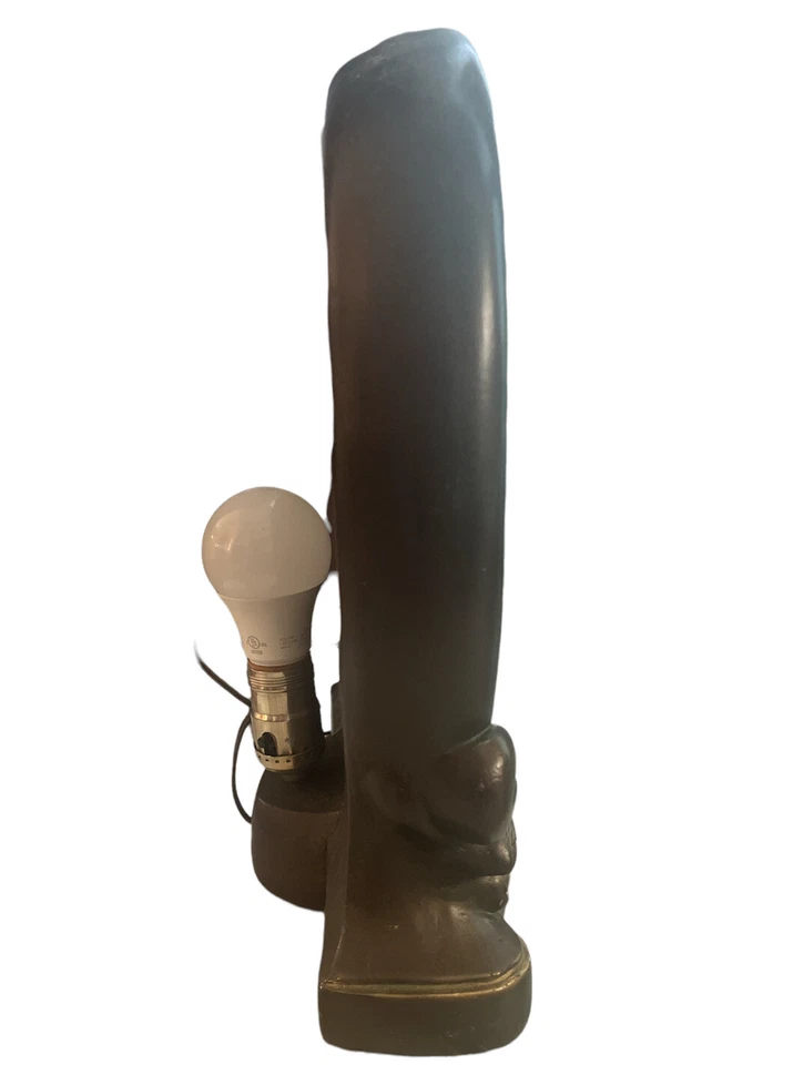 Lámpara de mesa vintage de TV estilo Art Nouveau Art Deco bailarina polinesia años 50 Foto 4 de 4