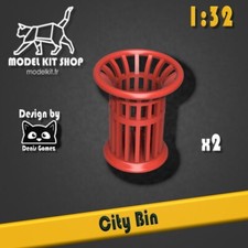 1:32 - Poubelle de ville (x 2) by modelkit.fr