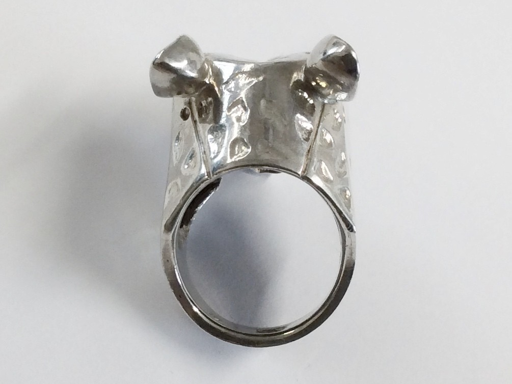 Large Sterling Silver Leopard Statement Ring Size… - image 5