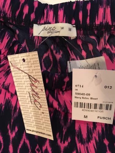 NWT PINC Girls Kids Blue/Pink Aztec elastic waist shorts w/ Ruffles Med - Picture 2 of 3