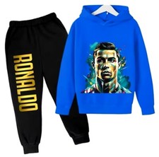 Kids Boys Girls Football Ronaldo Printed CR7 Tracksuit soccer Pullover NEW