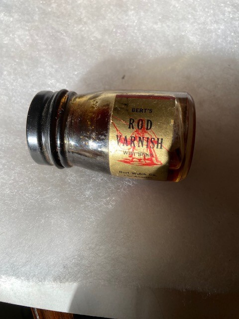 Vintage Glass Bottle Of Bert's Rod Varnish