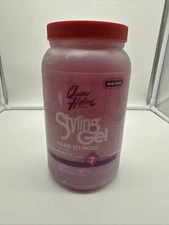 Queen Helene Hard to Hold Hair Styling Gel Pink Level 7 Jumbo 5 lbs