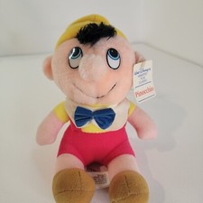NWT Vintage Walt Disney Productions Classic Pinocchio Plush Stuffed Doll Toy 8"