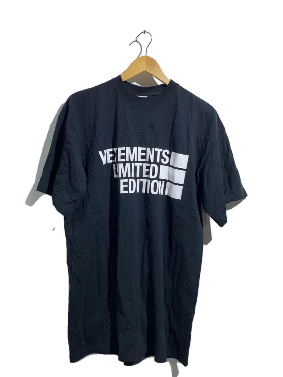 VETEMENTS T-SHIRT BIG LOGO LIMITED EDITION XS COTTON BLACK 