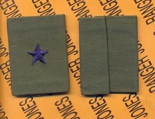 USAF Air Force BG O-7 Brigadier General OD Blue & Green slip on rank patch
