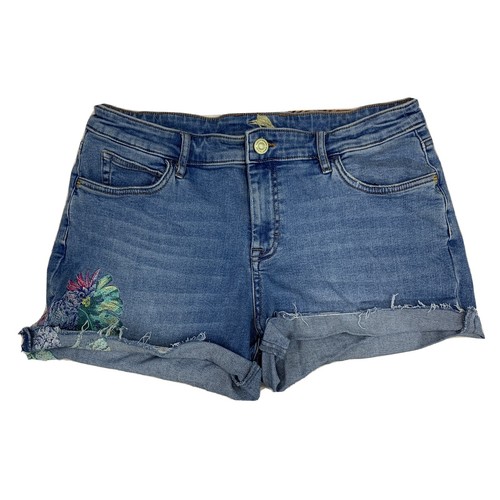 29 Embroidered Parrot Bird Cut Off 