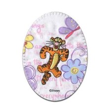 Disney Winnie The Pooh Iron-On Patch: Tigger Bouncing w/Flower New Free Shipping