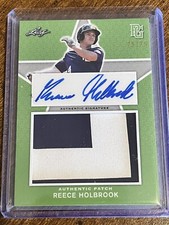 REECE HOLBROOK 2020 LEAF PERFECT GAME AUTOGRAPH PATCH #25/25 UNC TAR HEELS
