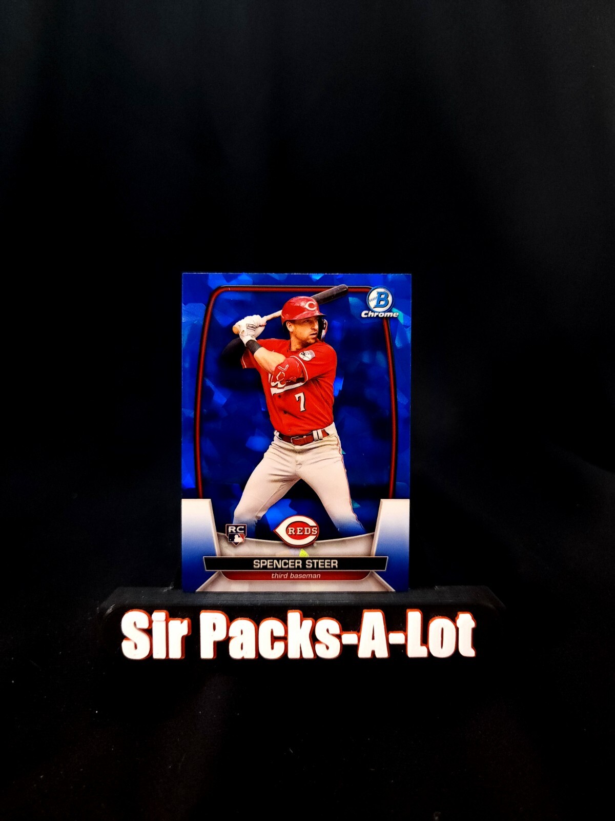 2023 Bowman Chrome Sapphire Edition Spencer Steer Rookie Cincinnati Reds #52