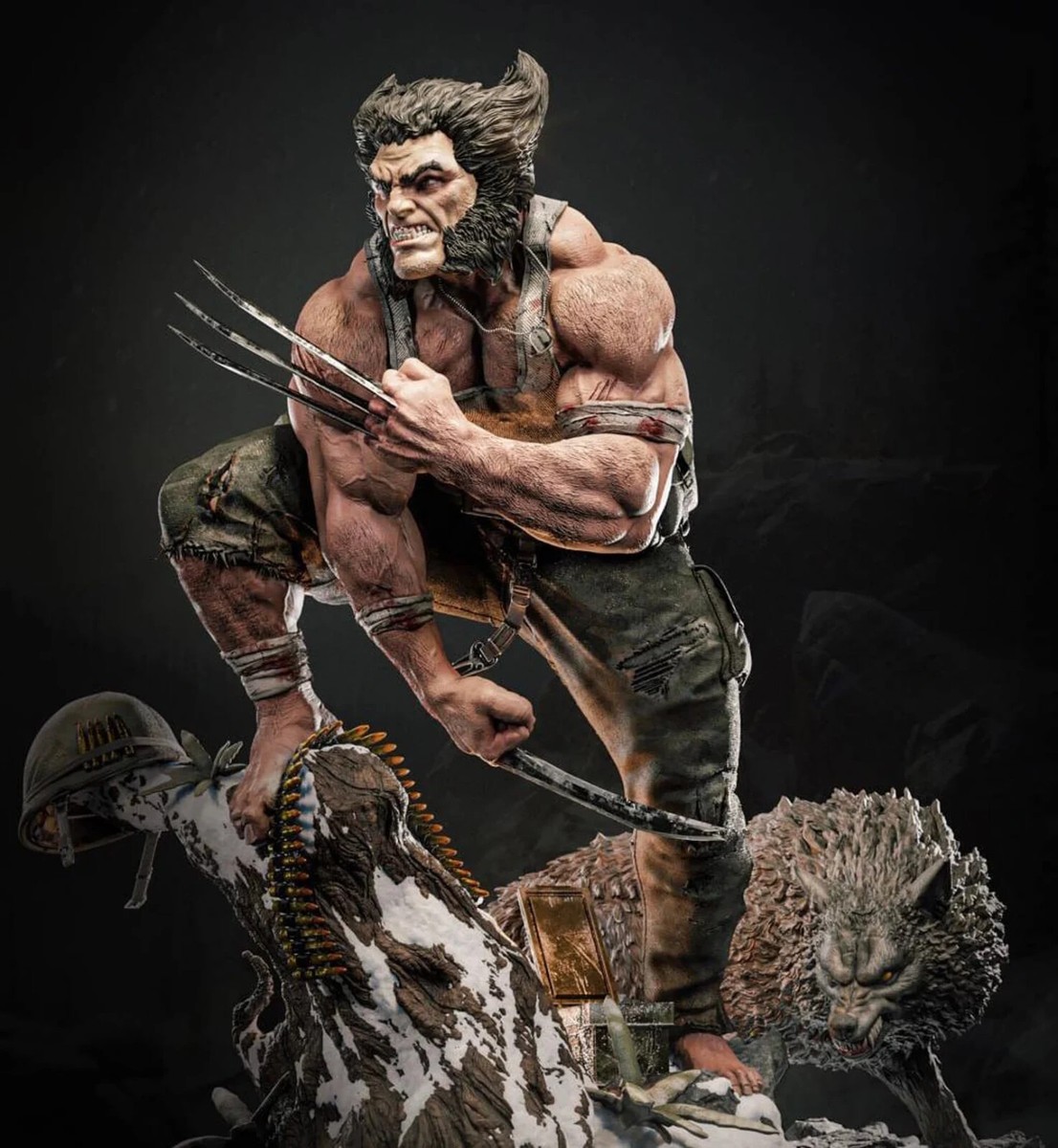 MARVEL Wolverine PVC Diorama ウルヴァリン Marvel Contest of Champions Wolverine Collectible PVC Figure