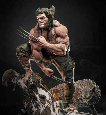 Wolverine and wolf  Resin Sculpture Statue Model Kit  Unpainted/Unassembled