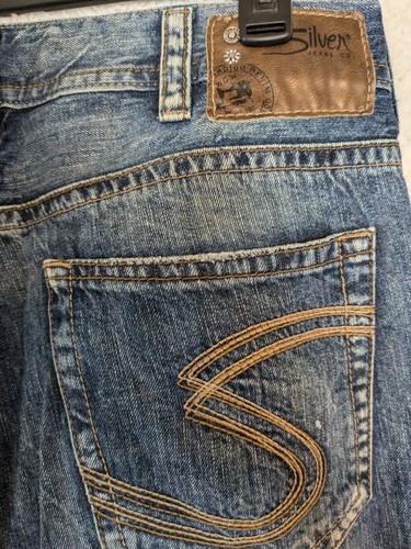 Silver jeans (ZAC) - Mens blue bootcut jeans sz 32w/32l - Picture 3 of 5