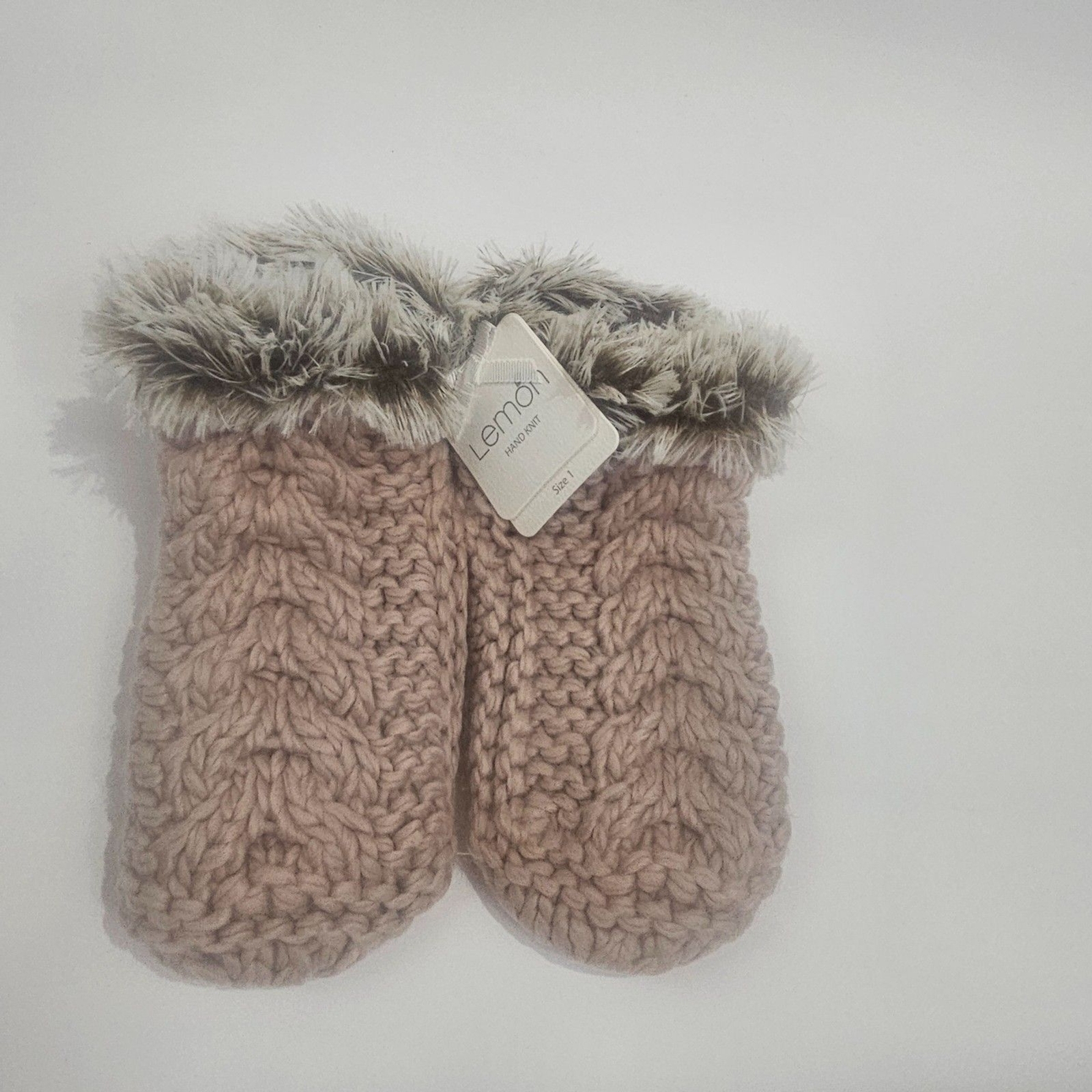 PANTOFOLA D’ORO Calze ciabatte rosa rosa maglia grossa mano limone nuove taglia S M comode morbide pelliccia sintetica