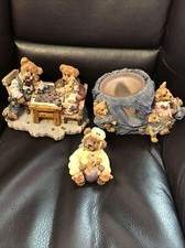 Boyds Bears Bearstone Resin Figurine Lot 3 Sunday Best 27802 Sunday Style 2281