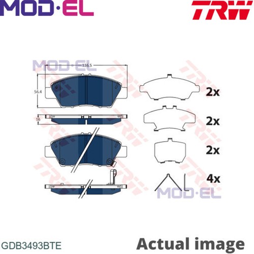 BRAKE PAD SET DISC BRAKE FOR HONDA JAZZ/III FIT/MONOCAB INSIGHT CRZ 1