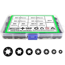 360 Pieces 9 Sizes Push Nuts Assortment, Speed Clips Retaining Clips Fasteners A