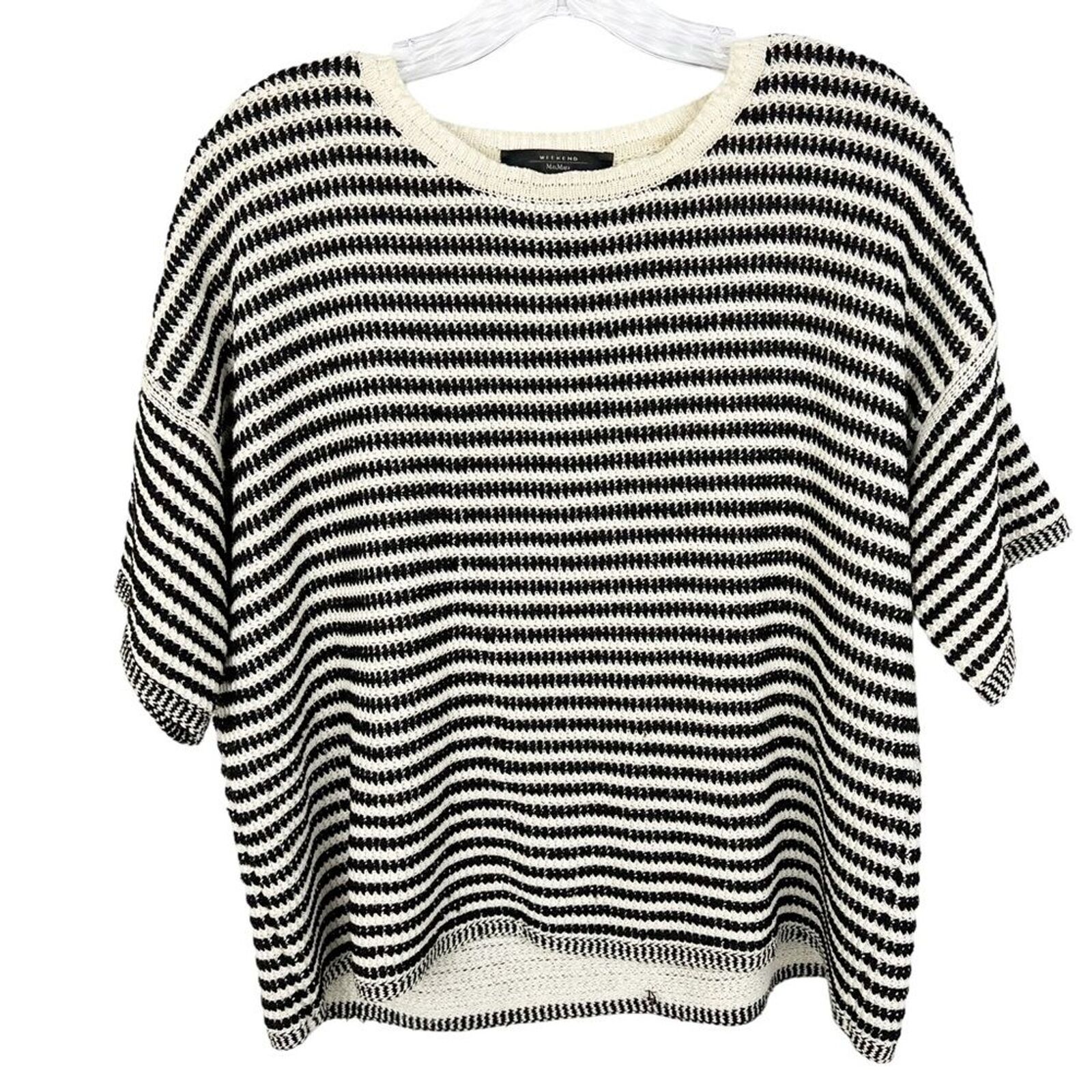 MaxMara women’s weekend knit top short sleeve bla… - image 1