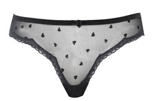 Parfait Lily Black Nylon Bikini Panties Size S-4X Underwear