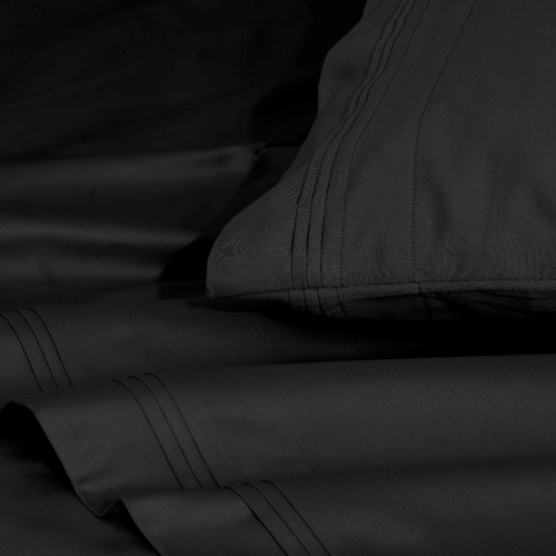 Egyptian Cotton Deep Pocket Solid Luxury 1500 Thread Count 4 Piece Bed Sheet Set - Picture 14 of 113