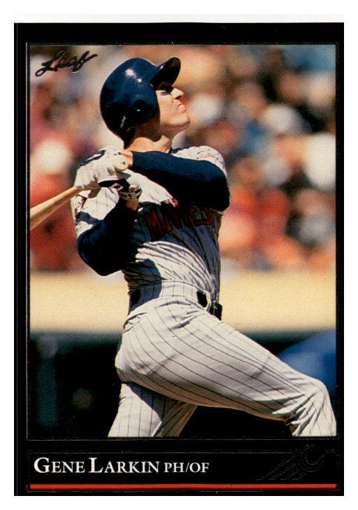 1992 Leaf #415a Gene Larkin Black Gold Minnesota Twins