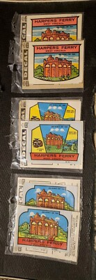 Lot of 6  IMPKO Travel Decals HARPER'S FERRY John Browns FORT 3 Designs