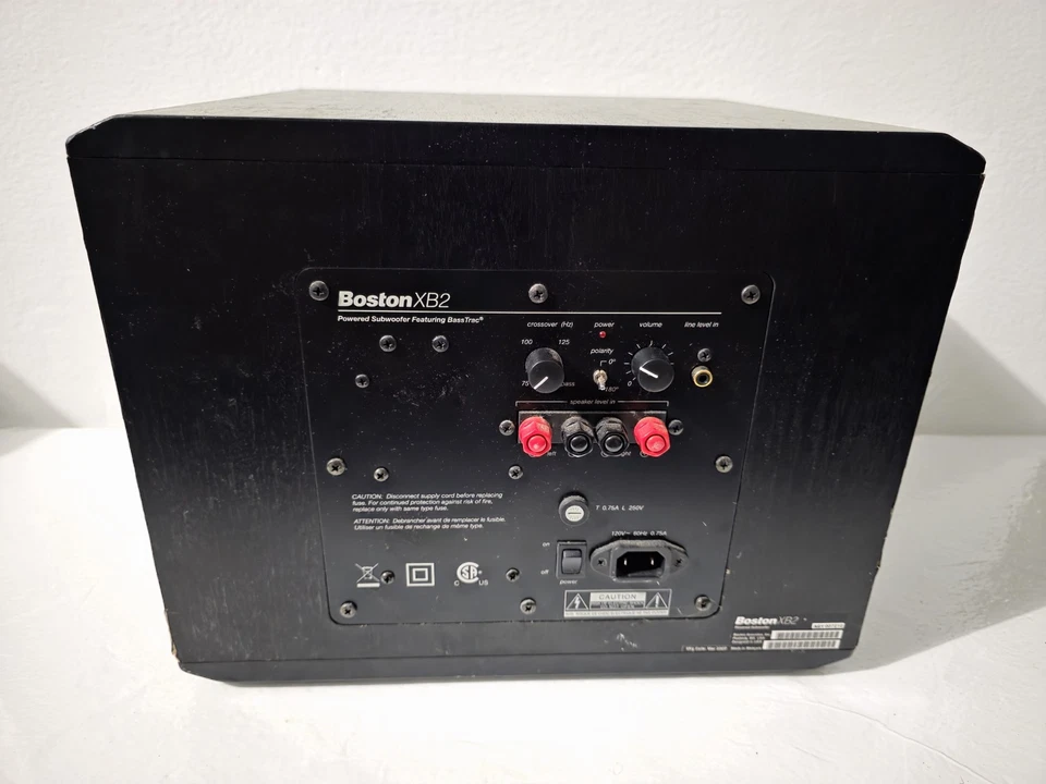 Boston Acoustics XB2 8" subwoofer alimentato sub home theater crossover AGY007210  - Immagine 3 di 4
