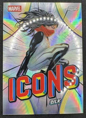 2026 Topps Chrome Marvel SILK Icons Base Refractor MI-17