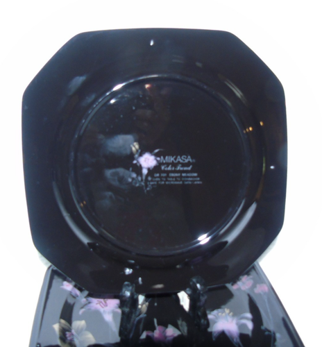 Mikasa Color Trend Ebony Meadow Japan DR 701 Square Dinner Plates Set of 8 - Picture 20 of 22