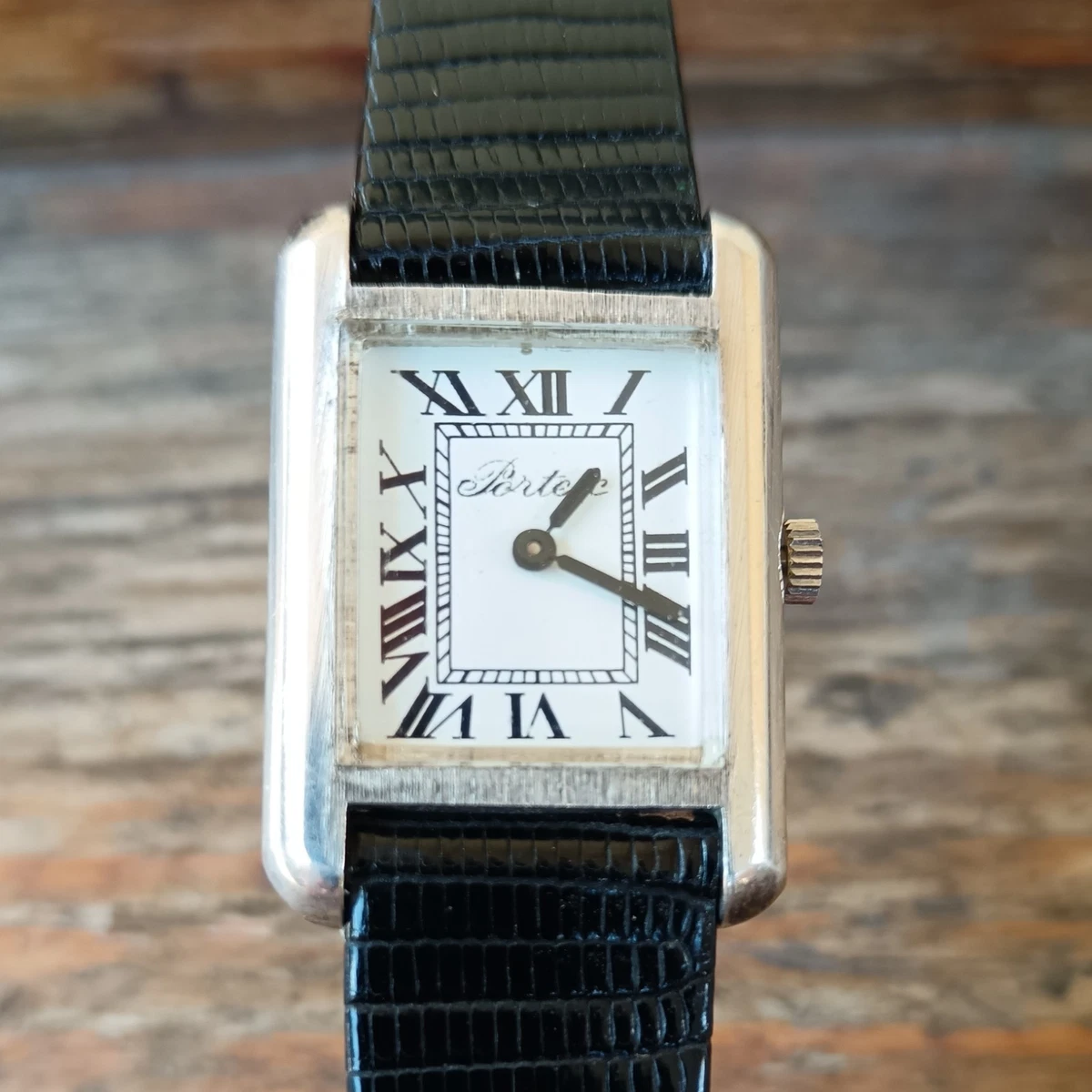 Orologio Da Polso Escheletrato Meccanico Vintage, Cassa 4.1cm, Cinturino 24cm, Nero/Oro Rosa