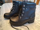 LADIES HARLEY DAVIDSON ELOWEN SIZE 6 BLACK LEATHER MOTORCYCLE BOOTS NEW NO BOX
