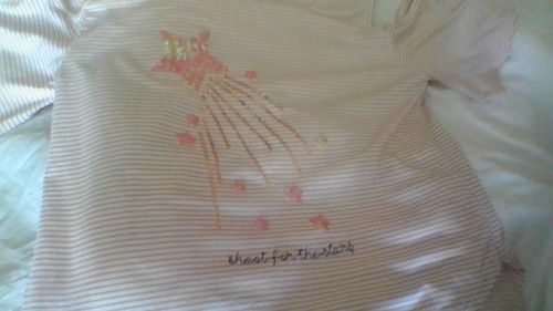 Btween Size 12 Cold Shoulder Pink Striped Shirt Sequin SHOOT FOR THE STARS *Flaw - Picture 15 of 24