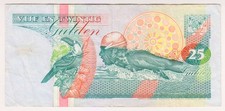 1998 Suriname 25 Gulden 353370 Paper Money Banknotes Currency