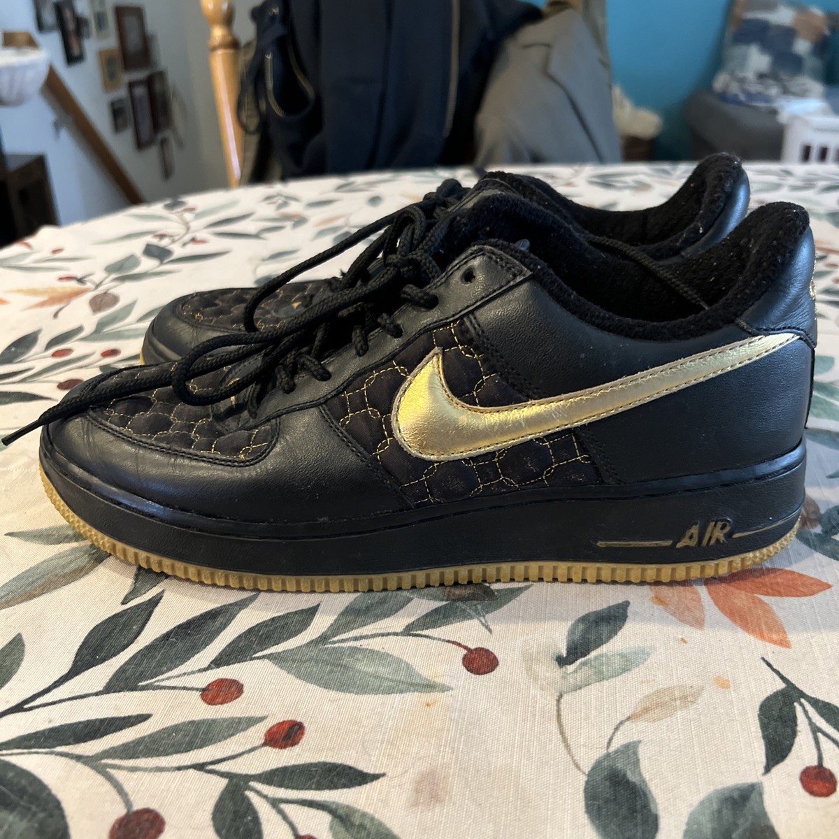 Nike Black and Gold Air Force 1 Low (RARE) Nike Air Force 1  main image 4