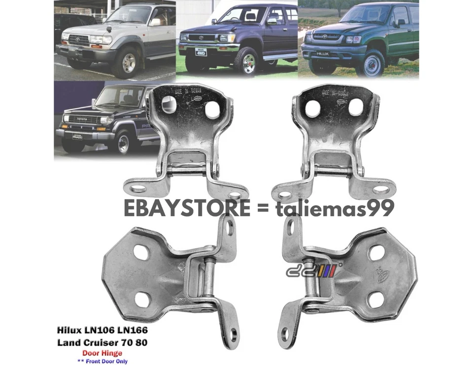前左右门铰链套件适用于丰田 Hilux 拾音器 RN85 LN106 1989-97 — 第 2/4 张图片