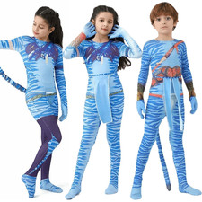 Kinder Avatar Kostüm Alien Cosplay Halloween Weihnachten Party Set Karneval Neue