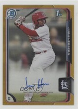 2015 Bowman Chrome Prospects Gold Refractor 29/50 Juan Herrera #BCAP-JH Auto 0t2
