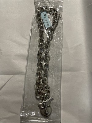 Men s Stigma Chain With A Cross Shield Silver Tone
