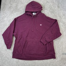 Champion Reverse Weave Burgundy Hoodie Men's 3XLT 3X Maroon
