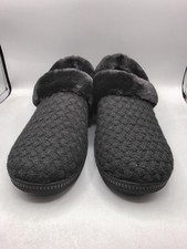Skechers Cozy Campfire Vegan Quilted Knit Slippers Frosty Pr Women's 9 Black A72