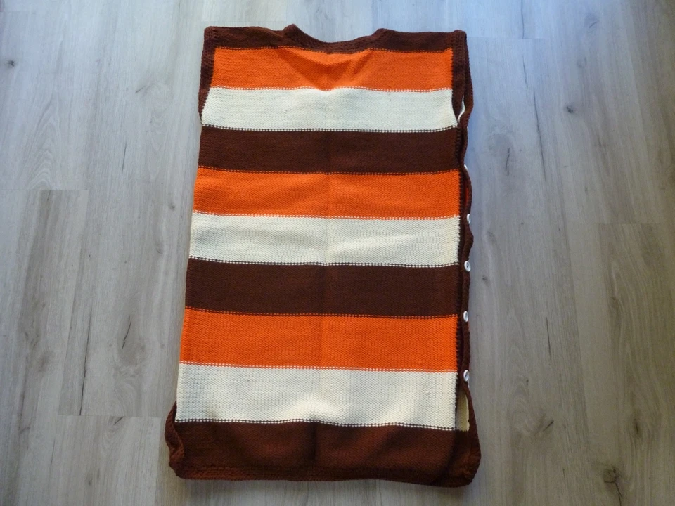 Винтажный вязаный жилет платье женщин свитер туника хиппи богемное пляж Western 60-70-х - Изображение 2 из 4