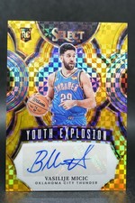 2023 Select Vasilije Micic Youth Explosion Signature Gold Prizm 8/10 ROOKIE RARE