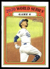 2020 World Series Game 2021 Topps Heritage #30 Los Angeles Dodgers FREE SHIPPING