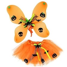 Halloween Fairy Costume Girls Tutu Butterfly Set Wings Ages 5  Dress Up NWT