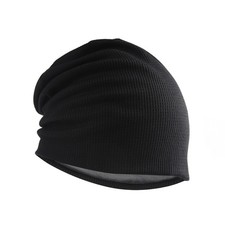 Black Men Women Baggy Cap Slouch Oversize Hat Ski Beanie Winter Knit Warm H