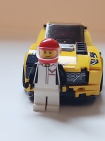 Lego Speed Champions 75870 Chevrolet Corvette Z06 Incomplete With Mini Figure