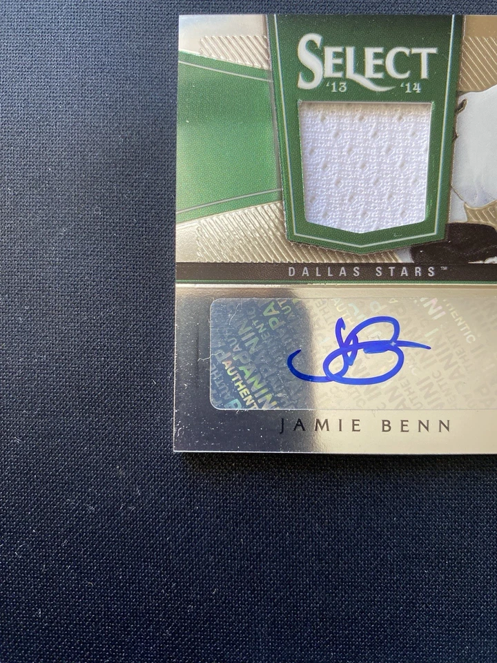 2013-14 Panini Select Stars Hockey Jamie Benn PATCH AUTO #ST-XB 01/25 /25 - Image 2 of 4