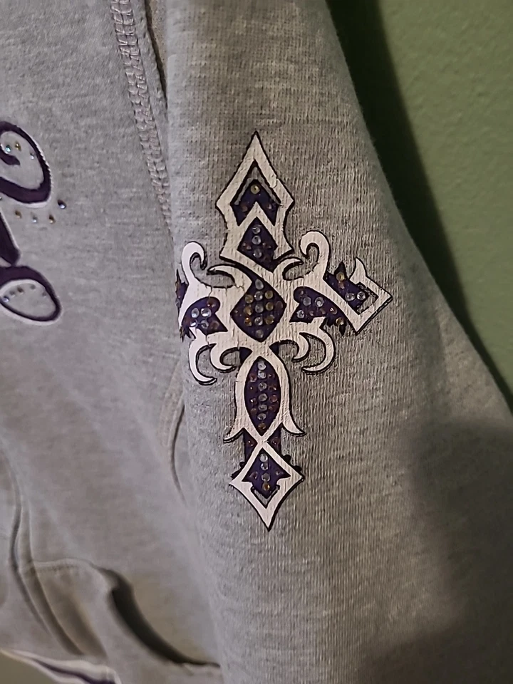 Sudadera con capucha grande G-Unit Y2K vintage con cremallera con joyas para mujer LEER Foto 4 de 4