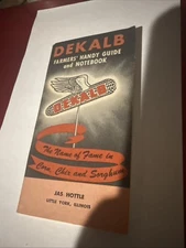 Vintage 1956 1957 calendar Dekalb Farmer's Handy Guide Jas Hottle IL