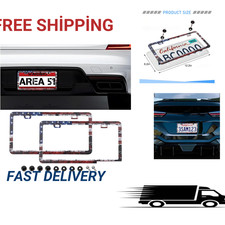 American Flag License Plate Frame Stainless Steel Patriotic Usa Flag Car Tag American Flag License Plate Frame Stainless Steel Patriotic Usa Flag Car Tag